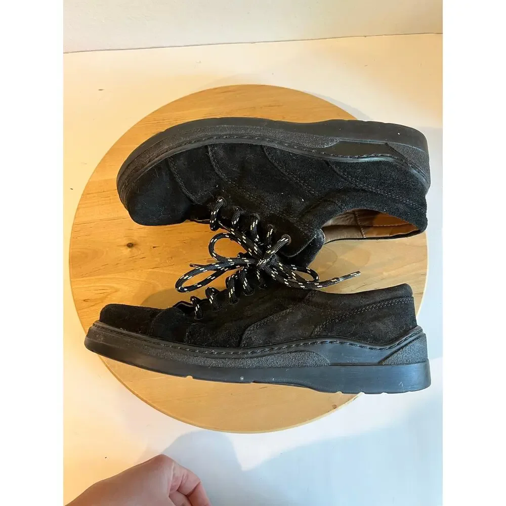 Birkenstock Men's Black Genuine Suede Leather Lace Up Shoe Sneaker Size 10